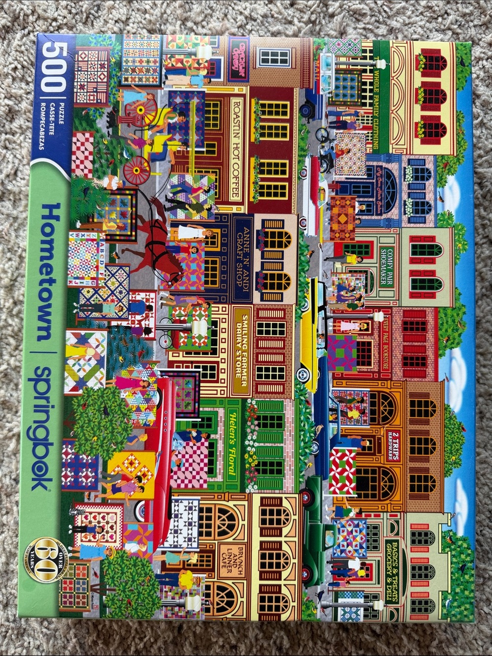Springbok Hometown Jigsaw Puzzle - Colorful Town Scene - Picture 4 of 4